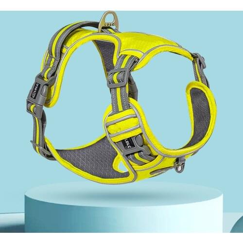 Dog Harness Reflective Breathable Adjustable Pet Harness For Large Medium Small Summer Dog Harness Run Train Protective Vest