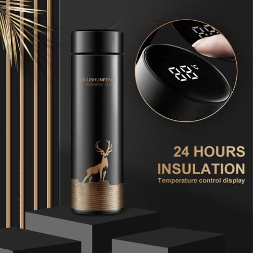 Thermos Flask Temperature Display Smart Stainless Steel Vacuum Jars Coffee Mug Travel Vacuum Tumbler Leak Proof Water Bottle cup