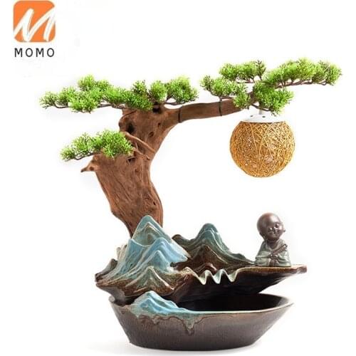 High-End Creative Water Purifier Fountain Humidifier Lucky Living Room Home Ornaments Incense Burner Backflow Incense