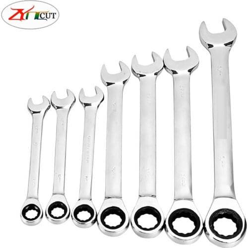 10pcs High quality metric British system Mini High Gloss open end wrench box wrench set pocket wrench
