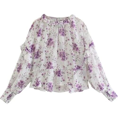 Блузки с принтом Willshela China At AliExpress