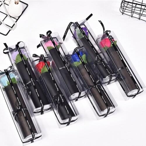 1pcs 5-Layer Soap Flower Artificial Flower Home Furnishing Decoration Bow Single RoseValentines Day Gift