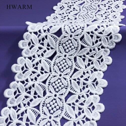 10yard 11.2cm Women Dresses Sewing Trim Accessories High Quality White African Lace Fabric 2021 Diy Milk Silk Embroidery Ribbon