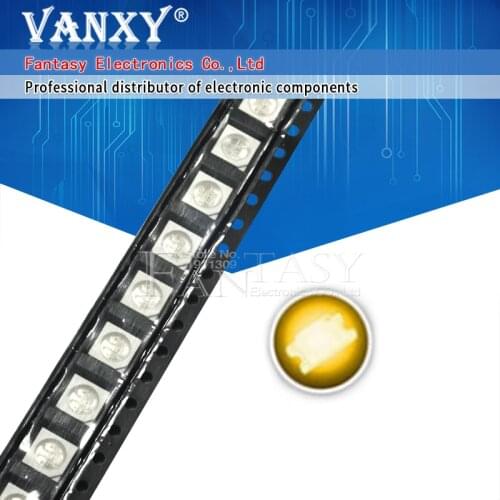 100pcs Yellow 5050 SMD LED diodes light