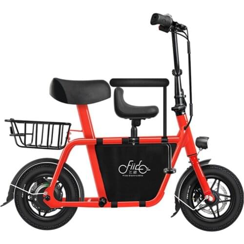 12 Inch Foldable Electric Bike Two Wheels 36V 250W 70KM Portable Mini Parent Child Electric Scooter Adult With Two Seats