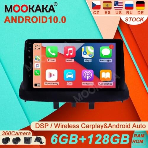 128G Android10For Renault Megane 3 2009-2015 Car Radio Multimedia Video Player NavigationGPS CARPLAY Accessories Auto2 DinNO DVD