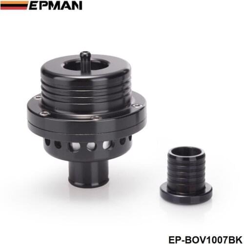 25MM TURBO BLOW OFF VALVE, DUAL PISTON WITH BLANKING PLUG - UNIVERSAL - BLACK EP-BOV1007BK