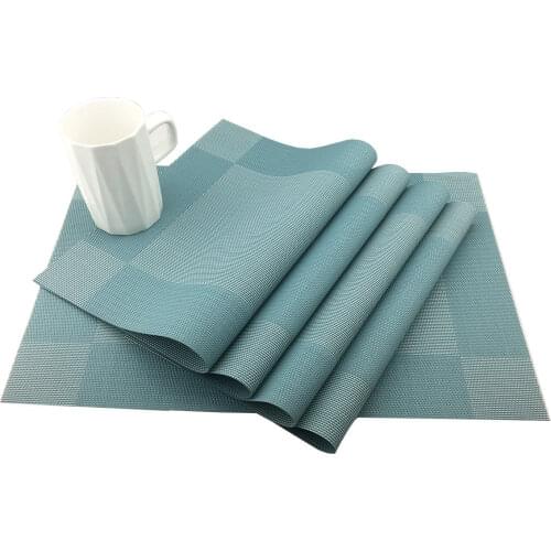 4pcs/set pvc Blue White Placemat Dining Table Mats set de Table Bowl Pad Napkin Dining Table Tray Mat Coasters Kids Table Set