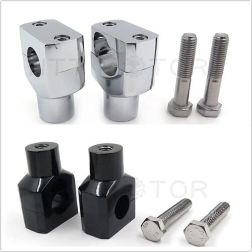 Aftermarket free shipping motorcycle parts Pair Motorbike Handle Bar Mount Mounting Riser Clamp For 22mm (7/8'') chromed