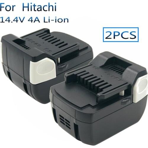 2PCS Power Tools Rechargeable Replacement Battery 14.4V 4.0A Li-ion for Hitachi Battery BSL1430 BSL1415 DS14DSL DS14DBL DV14DSL