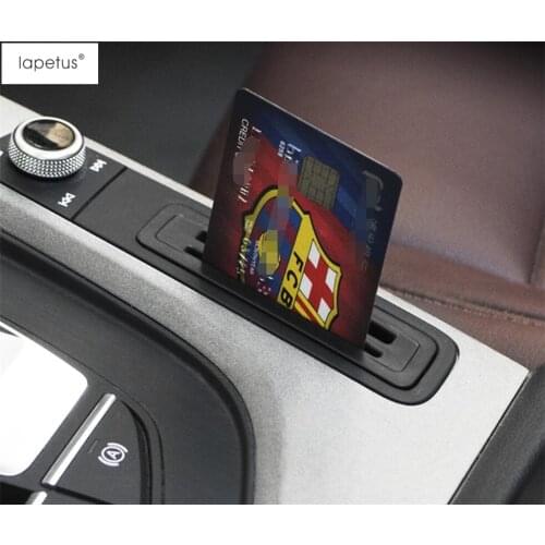 Lapetus Accessories For Audi A4 B9 A5 Sedan / Avant / Allroad Quattro 2016 - 2020 Central Control Card Bank Container Box Cover