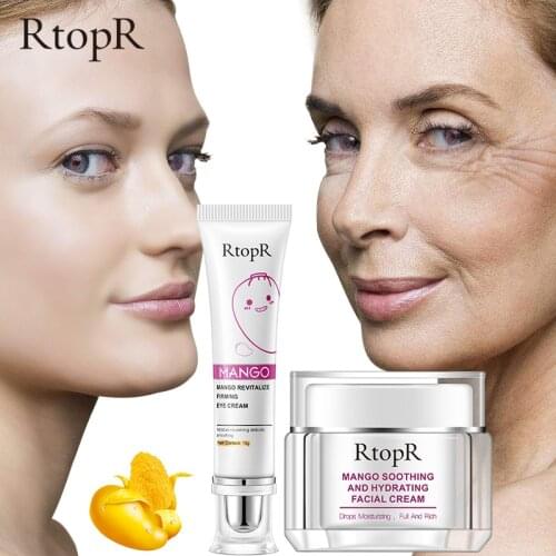 Mango Eye Cream + Face Cream Skin Care Anti-Aging Whitening Firming Skin Anti-Puffiness Eliminates Dark Circles Shrinkage Pore