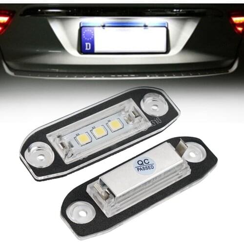 Car LED License Number Plate Light Lamp Bulb For Volvo S80 XC90 S40 XC60 S60 C70 V50 XC70 V70 Car-Styling Number Lamp No Error