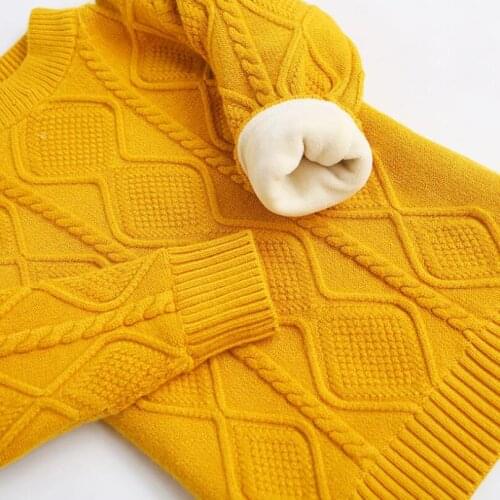 Winter Fall Warm Thicken Baby Toddler Childrens Clothes School Boys Girls Sweater Shirt Tops Long Sleeve Kids Pullover Sweaters