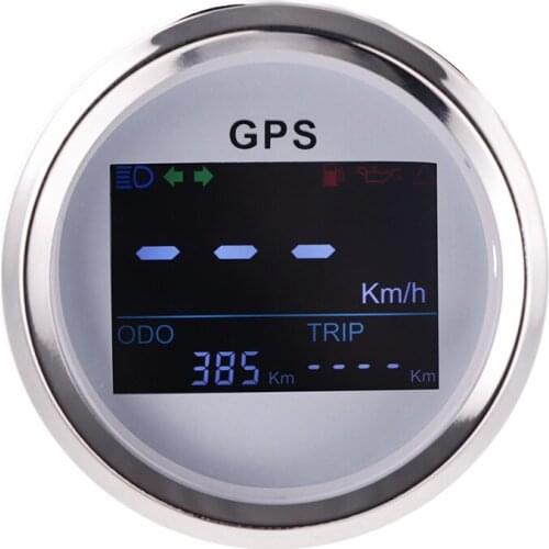 GPS Speedometer 52mm LCD Digital Speed Gauge Meter Odometer Adjustable Mileage Trip Counter For Motorcycle Marine Boat 12V 24V