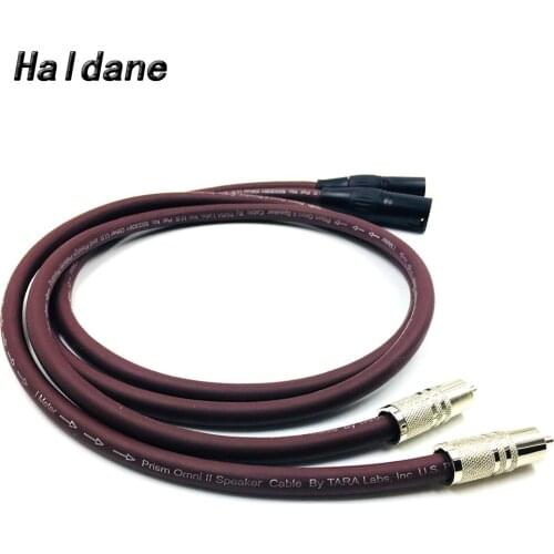 Haldane Pair HIFIRhodium plated RCA Male to XLR Male Cable RCA XLR Interconnect Audio Cable Gold plated PLUG with Prism OMNI 2