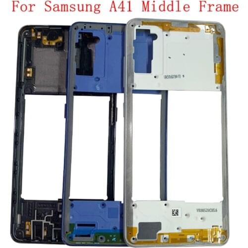 Middle Frame Housing Phone For Samsung A41 A415 Center Chassis Cover with Buttons Repair Part