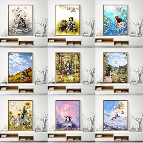 Girls with Dreams Painting By Numbers Hand Painted Home Decor Kits Drawing Canvas DIY Oil Coloring Paint Pictures By Numbers