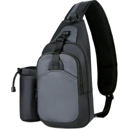 2021 new mens trendy chest bag water repellent casual shoulder messenger bag sports bag with water bag man bag shoulder bag