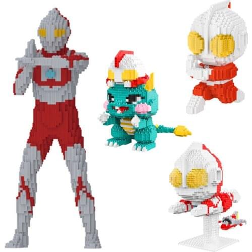 The New Childrens Puzzle Assembling Small Particles Compatible Building Blocks Boy Toy Gift Ultraman Monster Series Toy Gift