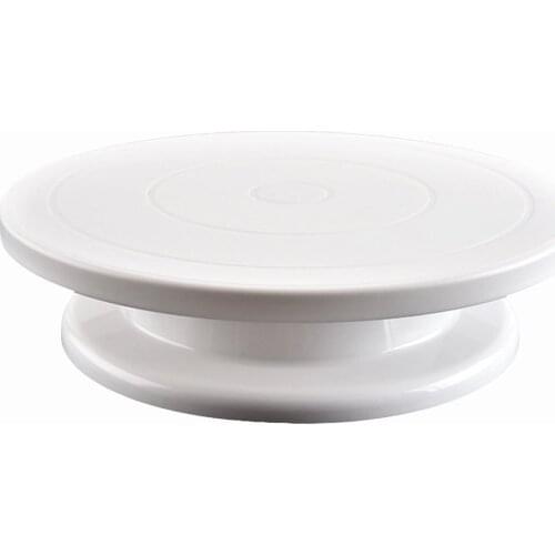 1pcs Cake Turntable Non-slip Round Plastic Flexible Rotation Cake Plate Turntable Cake Stand Pastry DIY Kitchen Baking Tool