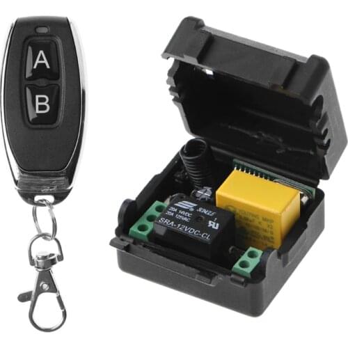Remote Control 433MHZ AC 220V 10A 1CH RF 433MHz Wireless Remote Control Switch Receiver + Transmitter Kit
