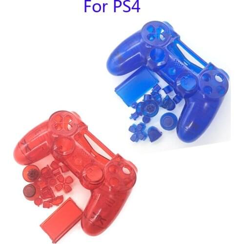 Replacement Full Set Transparent Clear Front Back Housing Shell Case Cover Suit For Playstation 4 For PS4 Gamepad Controller