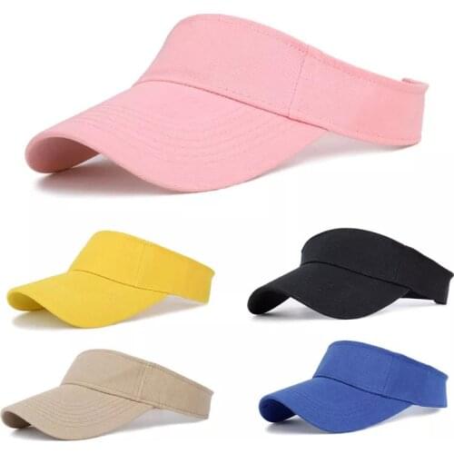 Spring Summer Sports Sun Hats Women Hat Mens Cap Adjustable Cotton Visor UV Protection Top Empty Tennis Golf Running Sunscreen