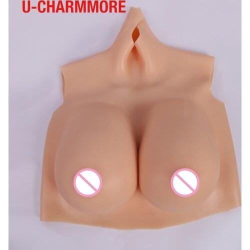 U-CHARMMORE Silicone Breasts B C D E G Cup fake Boobs for transgender shemale False pechos crossdresser breast forms drag queen