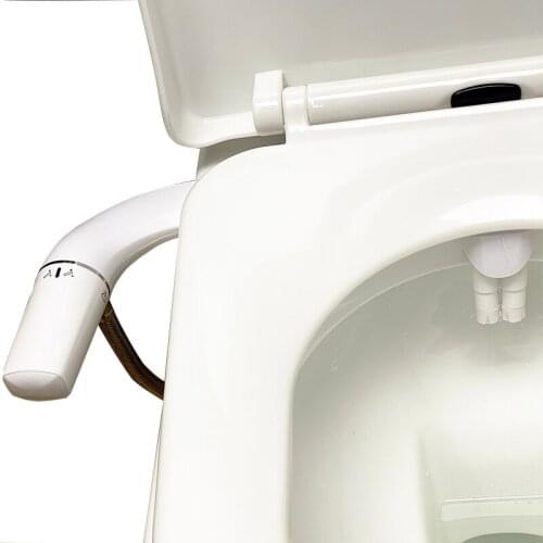 Ecofresh Bidet Attachment Ultra-Slim Toilet Seat Attachment Dual Nozzle Bidet Adjustable Water Pressure Non-Electric Ass Sprayer
