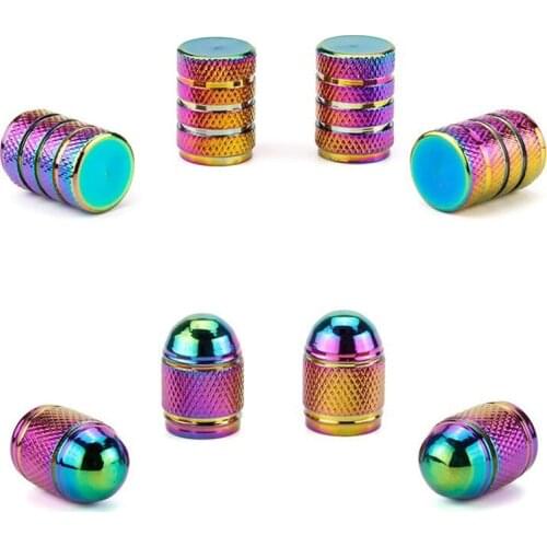 Universal Color Alloy Chrome Moto Bicycle Car Tire Air Valve Caps Geometric figure Tyre Wheel Air Dust Dust Caps Cove Auto Parts