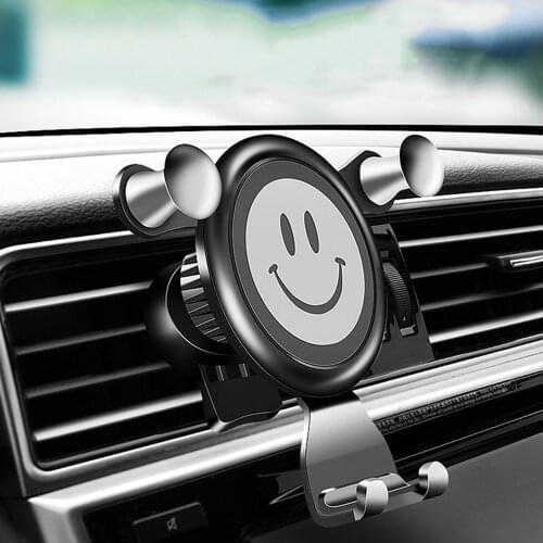 Universal Car Mobile Phone Holder Gravity Sensing Lazy Mobile Phone Clip Air Outlet Buckle Car Compatible with Most Smartphones