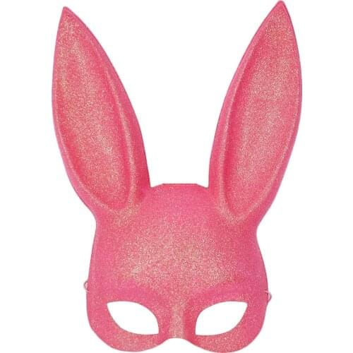Women Girl Sexy Rabbit Ears Mask Cute Bunny Long Ears Bondage Mask Halloween Masquerade Party Cosplay Mask 06