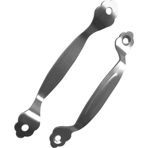 1pc stainless steel flower drawer chopping board handle hand cupboard wine cabinet closet door curved door handle