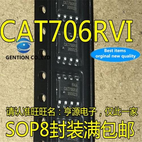 10Pcs CAT706RVI-GT3 CAT706RVI CAT706 SOP-8 Circuit monitoring chip in stock 100% new and original
