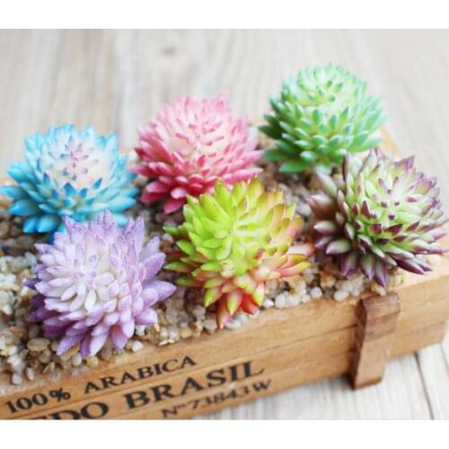 10pcs Echeveria Chihuahuaensis Artificial Plastic PVC Succulents Plant Flower Wedding Party Home Decoration Bonsai DIY Making
