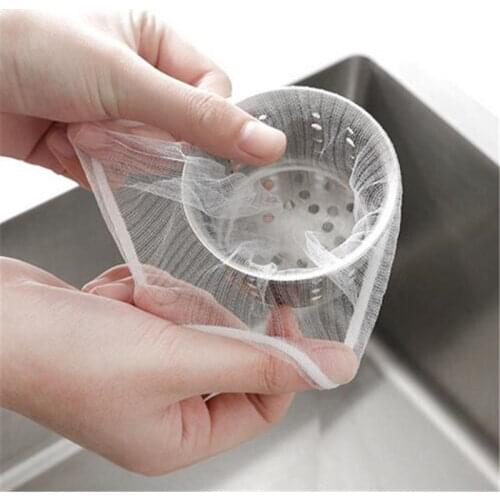 100pcs Kitchen Disposable Garbage Bag Filter Wash Basin Rubbish Bag Sink Filter Sink Drain Hole Trash Strainer Bag Mesh Strainer