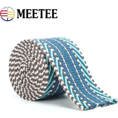 2/4Meters Meetee 38/50mm Polyester Jacquard Webbing Bag Strap Belt Accessories DIY Garment Ribbon Sewing Material