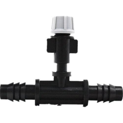 20PCS Grey Atomizing Nozzles With 3/8" Barbed Tee Garden Irrigation Misting Watering Sprinklers Fittings For 3/8" Tube(ID 8-9mm)