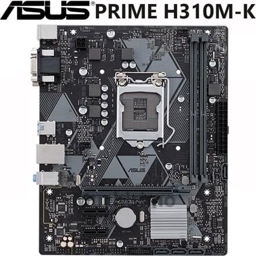 Asus PRIME H310M-K 100% Original Motherboard Intel H310 H310M LGA1151 i7 i5 i3 DDR4 USB3.0 SATA3 PCI-E 3.0 Computer Desktop Used