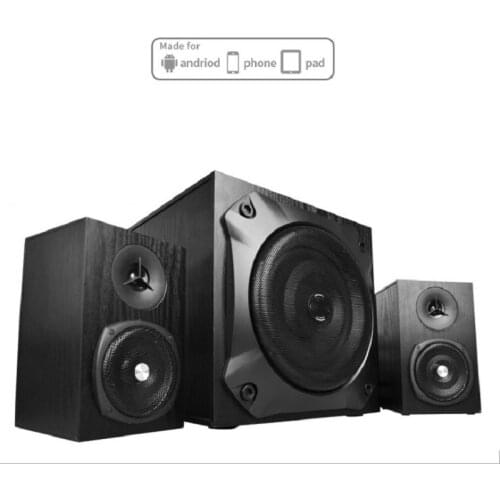 Bluetooth 4.0 Wooden 6.5" 40W Subwoofer Speaker Wireless for Andriod/phone/pad with USB/SD/cable/FM Function Home heatre