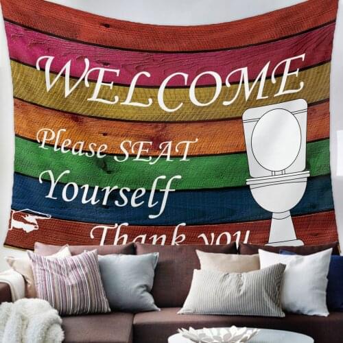 Toilet Toilet Colorful Wood Grain Tapestry Bedroom Home Decoration Wall Blanket Tapestry Bedroom Wall Hanging Yoga Mat