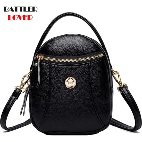 Genuine Cow Leather Handbags For Women 2021 Solid Luxury Design Crossbody Bags Female Brand Shoulder Purse Lady Messenger Bucket