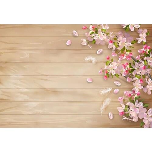 Elegant wood board backgrounds jewel photo vinyl flower petals decoration photography backdrop for photo studio props lv-1278