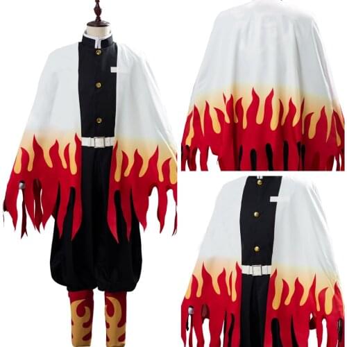 Anime Dress Demon Slayer: Kimetsu no Yaiba Rengoku Kyoujuro/Kyoujurou Cosplay Costume