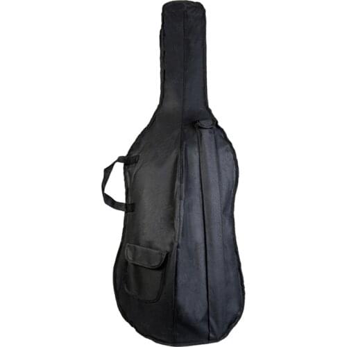 Hot-Cello Bag Backpack Gig Bag Soft Carry Bag with Shoulder Strap Side Handle Cello Accessories Bow Pockets Black