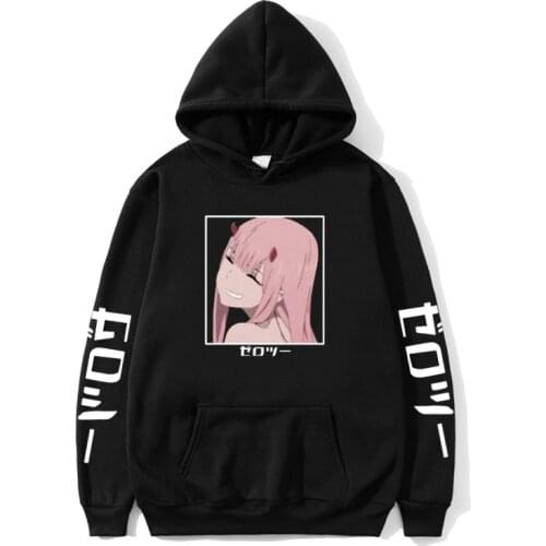 Student Autumn Winter Sweatshirts Darling In The Franxx Mens Womens Couple Outfit Beautiful Girl Print Zero Two Harajuku Hoodies