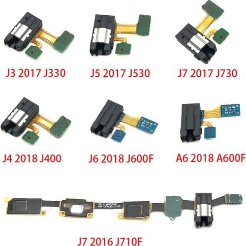 2Pcs Earphone Earpiece Headphone Jack Audio Connection For Samsung Galaxy A3 A5 A7 J3 J5 J7 2017 A320 A520 A720 J7 Prime J4 2018