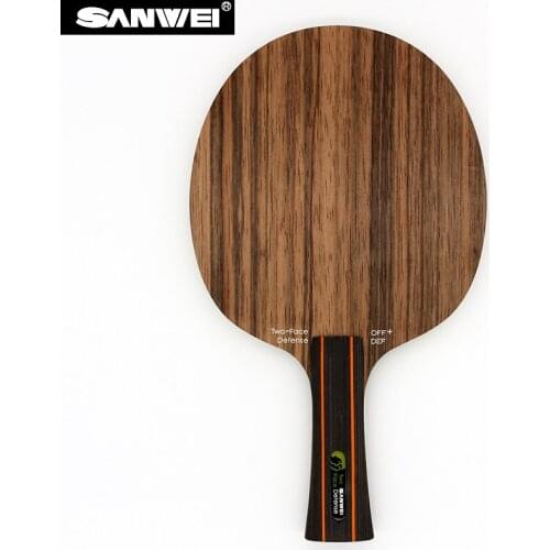 Sanwei Two face Table Tennis Blade DEFENSE attack+ defence Ebony+ Hinoki surface ping pong racket bat paddle