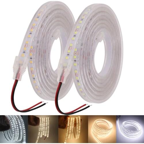 SMD2835 LED Strip Light 12V 24V Flexible LED Tape Ribbon 120Leds/m IP67 Waterproof Stripe String White/Natural White 4000K/Warm